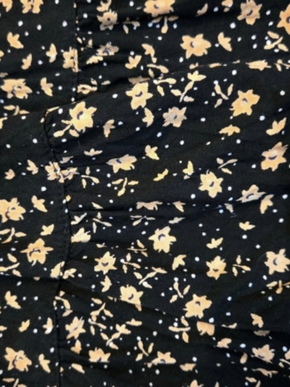 Angie Black Floral Twist Front Mini Dress Black & Orange Floral Twist Front Mini - Picture 7 of 7